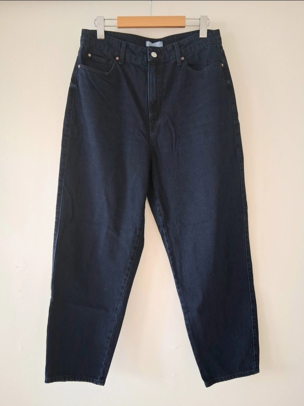 H&M Navy Relaxed Fit Jeans, Women Sz 10